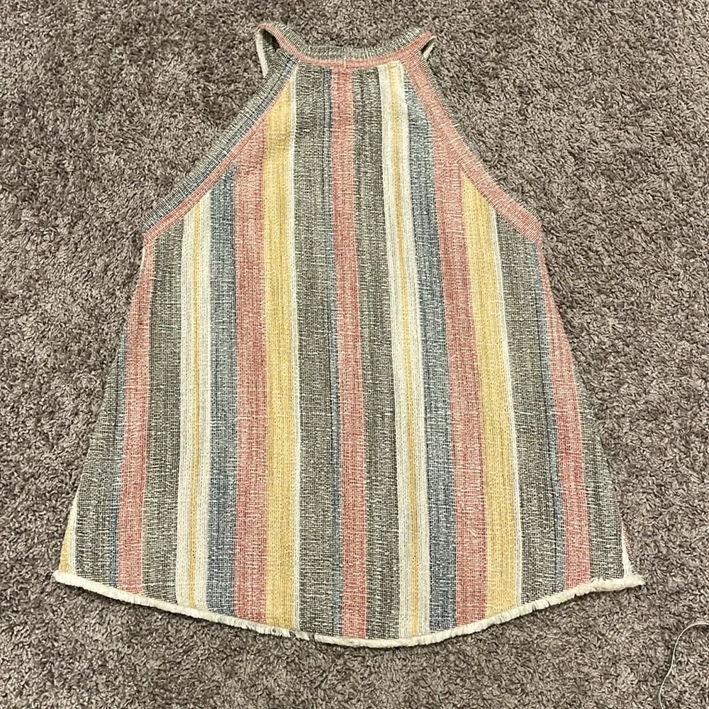 W5 Anthropologie Striped Halter Tank - Picture 9 of 9